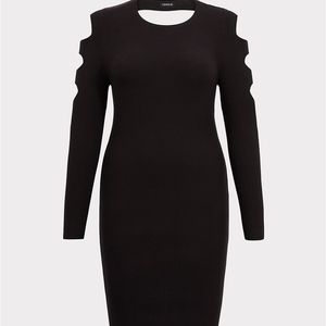 Torrid Cut out Sweater Dress 4X Size 26 Black